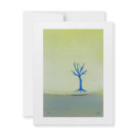 Peaceful landscape art hovering tree painting personalized invitation