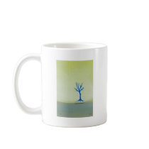 Peaceful landscape art hovering tree painting mugs