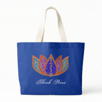 Peaceful Lotus - Jumbo Tote bags