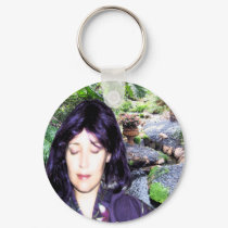 Peaceful Meditations in Purple Key Chain keychains