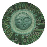 Peaceful Moon Round Stickers