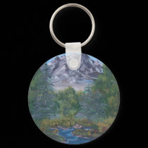 Peaceful Mountain keychains by harmonyart Peaceful Mountain keychains