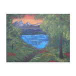 Peaceful Mountain Sunset Postcard
