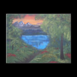 Peaceful Mountain Sunset postcards