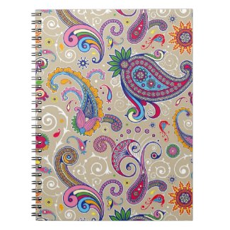 Peaceful Paisley Spiral Note Book