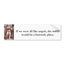 Peaceful Renaissance Angel QUOTE quotation Bumper Sticker