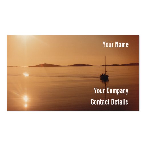 Peaceful Scilly Isles Sunset Cornwall England Card Business Cards (front side)