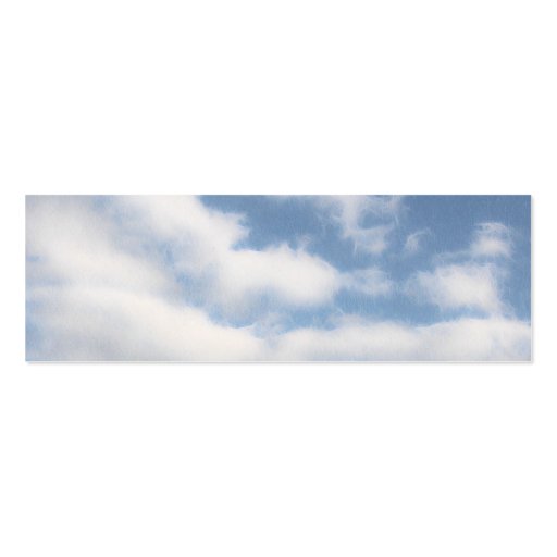 Peaceful Sky With Clouds Business Card Templates (back side)