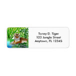Peaceful Sumatran Tiger Label