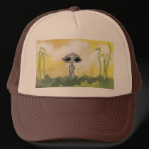 Peaceful Summer Alien Hat by Quantum_Art_Nerd Peaceful Summer Alien Hat
