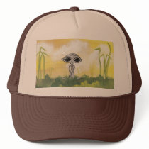 Peaceful Summer Alien Hat by Quantum_Art_Nerd Peaceful Summer Alien Hat