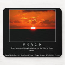 Peaceful Sunset Mousepad with Rumi Quote
