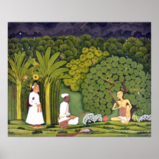 Peaceful "Swami Haridasa" Painting Posters
