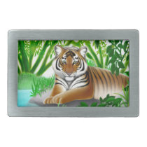 Peaceful Young Tiger Belt Buckle