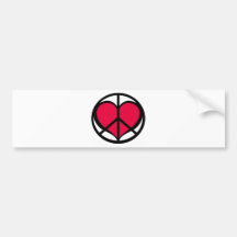 PeaceLove Bumper Stickers