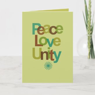 PeaceLoveUnity card