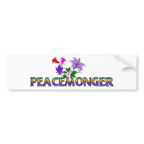 Peacemonger bumper stickers by orsobear Peacemonger bumper stickers