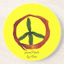 PeacePetals ~ Yellow coasters