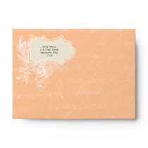 Peach A6 Vintage Script Envelopes