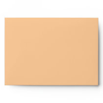 Peach A7 Scrollwork Monogrammed Envelopes