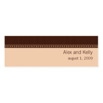 Peach and Brown Wedding Website Business Card business cards by TheWeddingShoppe Peach and Brown Wedding Website Business Card business cards