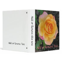 Peach and Orange Rose Vinyl Binder