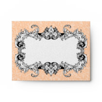 Peach and White A2 Gothic Baroque Envelopes