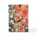 Peach Anniversary Roses cards