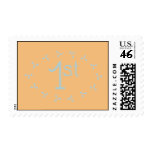 Peach baby birthday stamps