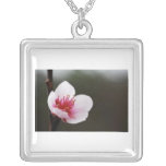 Peach blossom personalized necklace