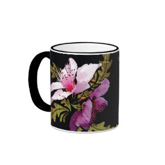 Peach blossoms floral mug mug
