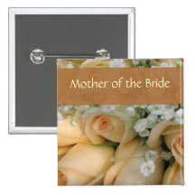 Peach Bride Wedding Pin - Customized