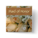 Peach Bride Wedding Pin - Customized - Customized buttons