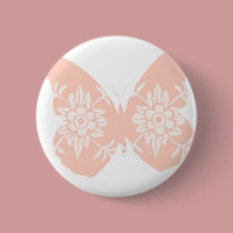 Peach Butterfly Floral buttons