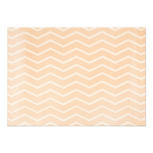 Peach Chevron Bridal Shower Invitations