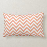 Peach Chevron Lumbar Pillow