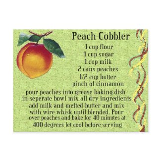 peach cobbler postcard