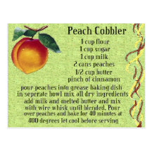 peach cobbler postcards