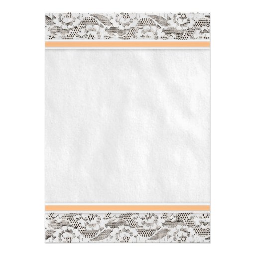 Peach Country Lace Bridal Shower Invitations