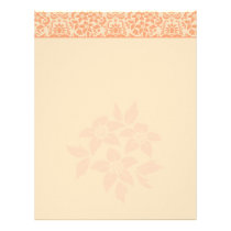 Peach & Cream Custom Floral Wedding Stationery Letterhead Design