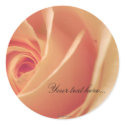 Peach Cream Rose Wedding Invitations Seals stickers by naturalilly Peach Cream Rose Wedding Invitations Seals stickers