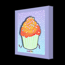 Peach Cupcake Gallery Wrapped Canvas canvas prints