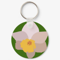 Peach Daffodil keychains by Robbirt Peach Daffodil keychains