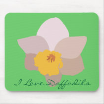 Peach Daffodil mousepads by Robbirt Peach Daffodil mousepads