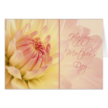 Peach Dahlia Mother's Day Card
