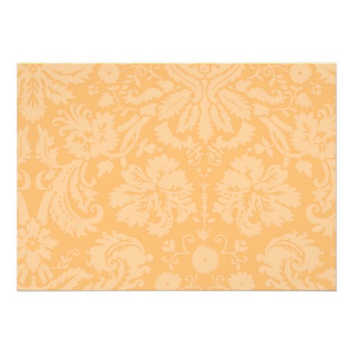 Peach Damask Wedding Invitations