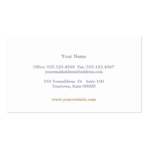 Peach Embossed and Linen Look Beauty Business Card Template (back side)