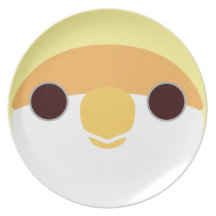 Peach-faced Lovebird (Creamino) Plates