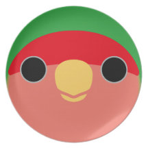 Peach-faced Lovebird Dinner Plate
