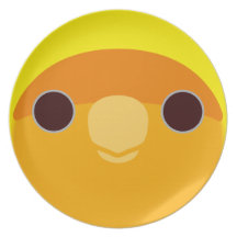Peach-faced Lovebird (Lutino Orange-faced) Plate